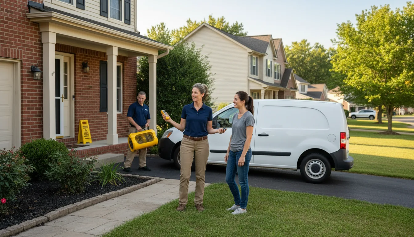 Residential water damage restoration in Pope, MS